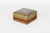 1960's small square Florentine trinket box featuring gilded wood with hand-tooled scalloped and foliate borders, and a...
