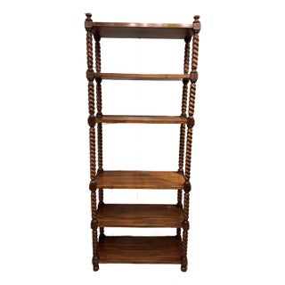 Vintage English Bobbin Twist Book Shelve For Sale