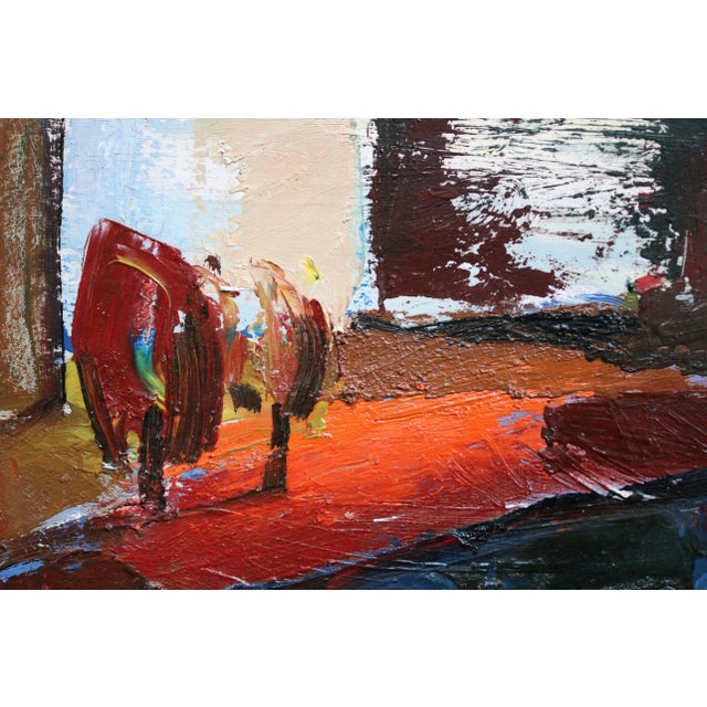 Aleksandr Rodin, City Landscape, Talsi, Oil on Cardboard, 1970s For Sale - Image 4 of 10