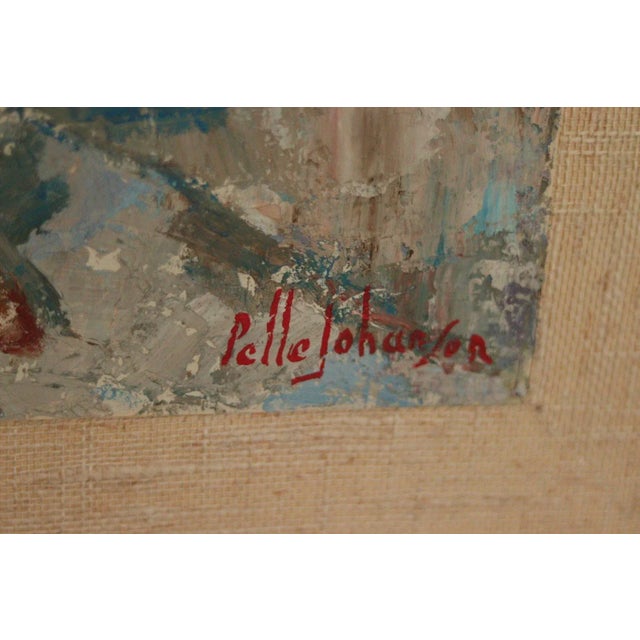 Pelle Johansson, View of Östersund Jämtland, 1950s, Oil on Panel, Framed For Sale - Image 9 of 11