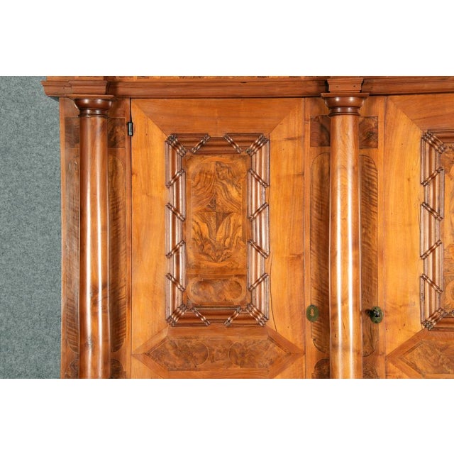 Baroque Wardrobe in Walnut, Basel, Switzerland, 1720s For Sale - Image 15 of 18