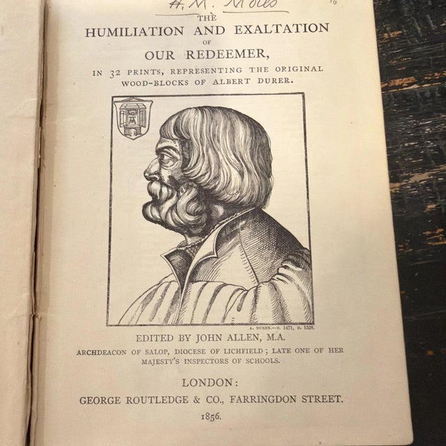 First edition published in 1856; includes 32 wood-block prints by Albrecht Durer; good condition with beautiful prints by...