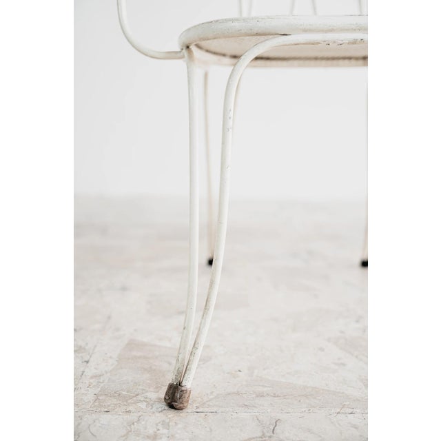 Garden Armchairs in White Iron attributed to Lio Carminati, 1950s, Set of 4 For Sale - Image 3 of 13