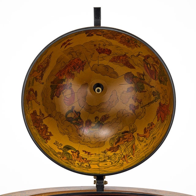 Dark Green Italian Mid-Century Globe Bar Cart, Circa 1950 For Sale - Image 8 of 9