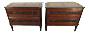 Milling Road by Baker Furniture Pair of Matching Burl Wood Chests