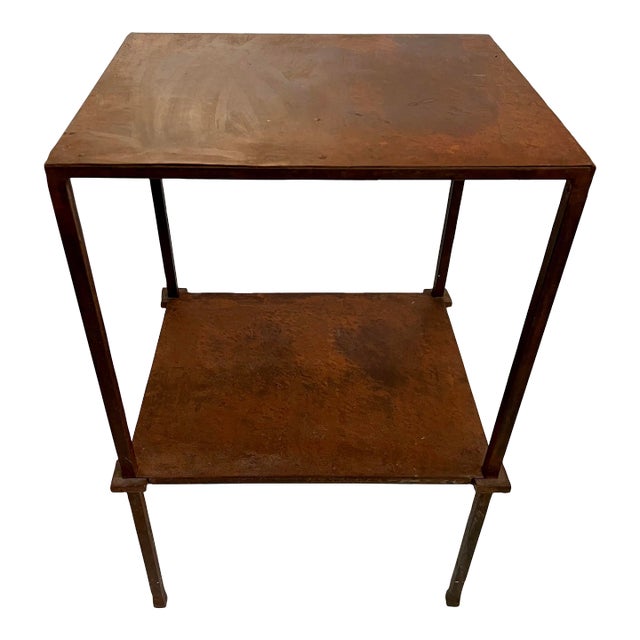 Vintage Industrial Iron Table For Sale