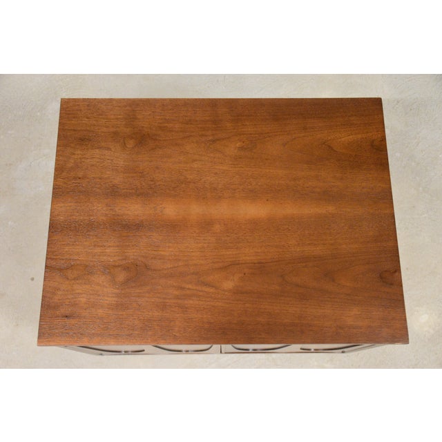 1960s Refinished Broyhill Brasilia Walnut Nightstand For Sale In Boston - Image 6 of 9