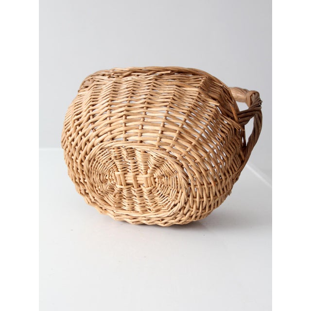 Vintage Willow Gathering Basket For Sale - Image 10 of 12