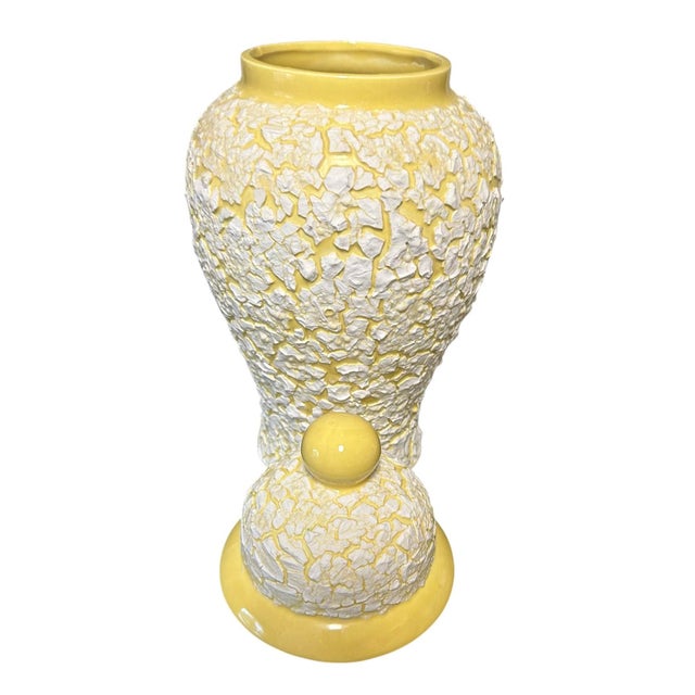 Mid-Century Modern Vintage Fat Lava Styled Textured Ceramic Ginger Jar. For Sale - Image 3 of 12