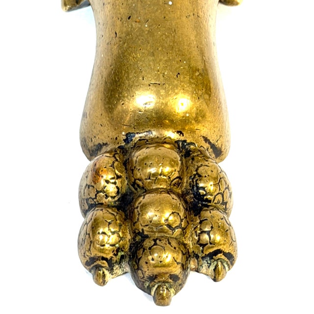 Antique English Brass and Iron Fire Stop Paperweight Signed CSJ - Circa 1850 For Sale - Image 4 of 16
