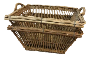 Antique Wicker Baskets, Set of 2