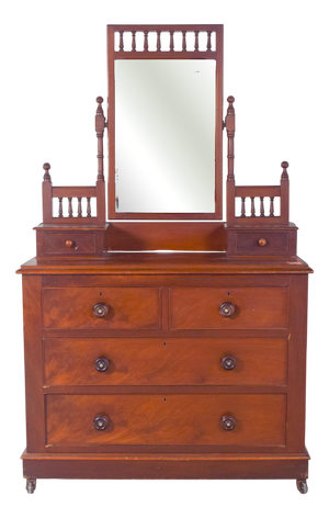 Vintage English Dressing Table with Drawers, 1920s