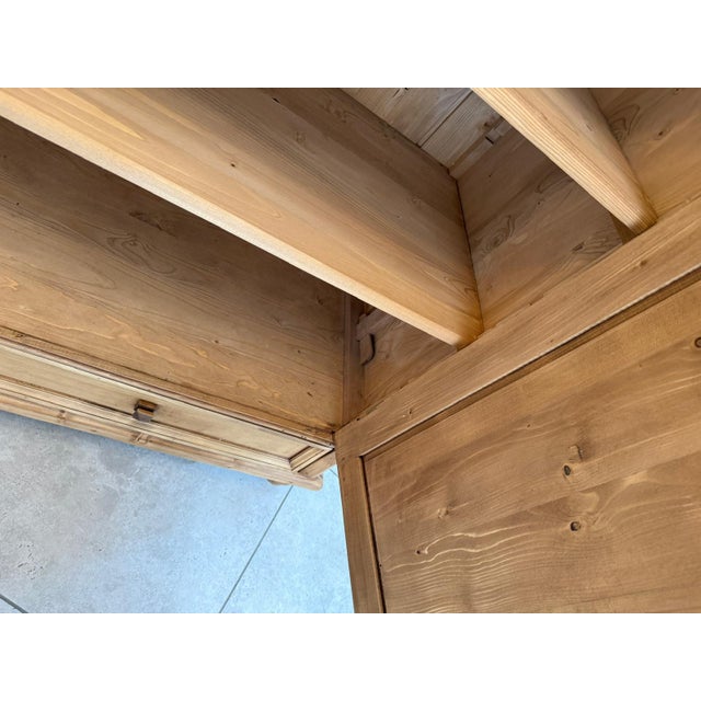 Antique Farmhouse Wardrobe in Softwood For Sale - Image 9 of 16