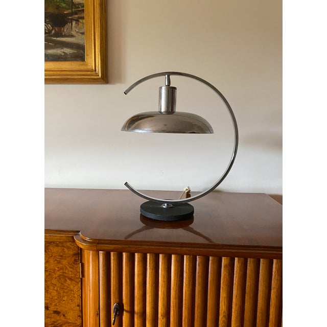 Mid-Century Modern Chromed Table Lamp, 1970s For Sale - Image 4 of 13