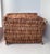 Vintage English Wicker Lidded Storage Basket Side Table For Sale In Los Angeles - Image 6 of 8