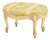 Louis XV Style Silk Brocade Upholstered Footstool For Sale