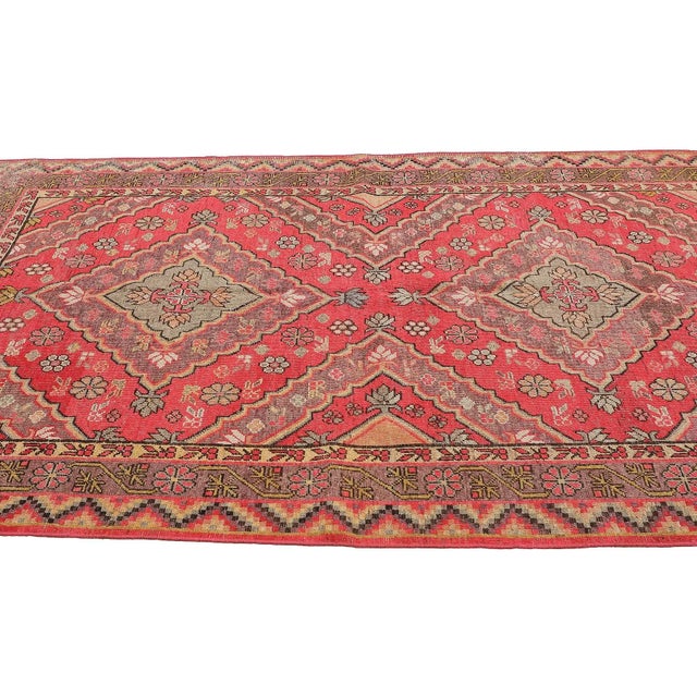 Mid 20th Century Pink Antique Khotan Rug For Sale - Image 4 of 7