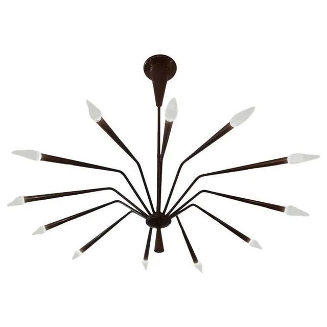 1960s Oscar Torlasco Futurist Chandelier For Sale - Image 11 of 11