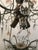 1940s Vintage Chandelier with Pink Murano Flowers For Sale - Image 5 of 8