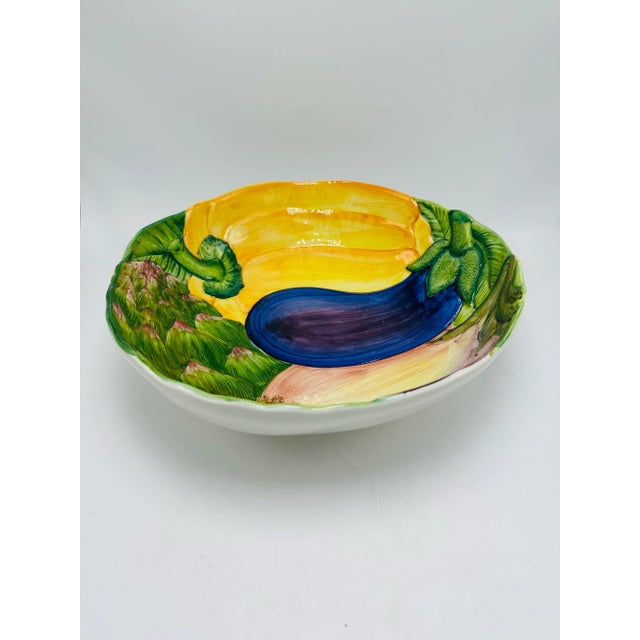 Italian Italian Ceramic Vegetable Bowl For Sale - Image 3 of 6