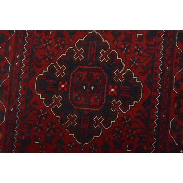 Turkmen Runner 2’8” X 15’7” Red Wool Tribal Hand-Knotted Oriental Rug For Sale - Image 4 of 13