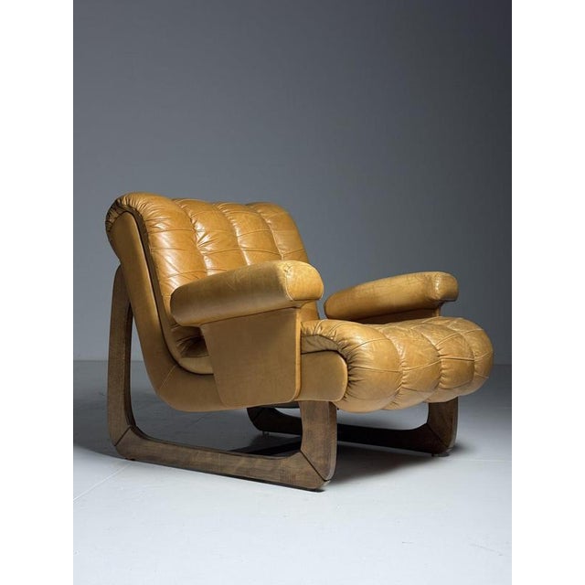 Vintage Italian Armchairs in Leather, 1970, Set of 2 For Sale - Image 10 of 18