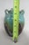 Turquoise Ceramic Pottery Vase Turquoise Celadon Drip Crackle Glaze 5 Handled Jug 4861b For Sale - Image 8 of 11
