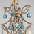Cage Basket Chandelier with Azure Crystal Drops, 1960s For Sale - Image 6 of 9