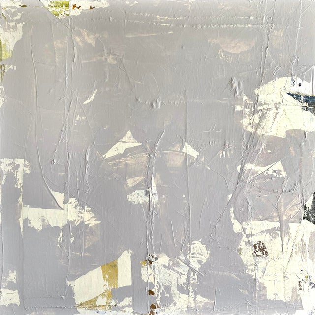 Gray 2023 Large Gray Textured Abstract Painting by Jessalin Beutler For Sale - Image 8 of 8