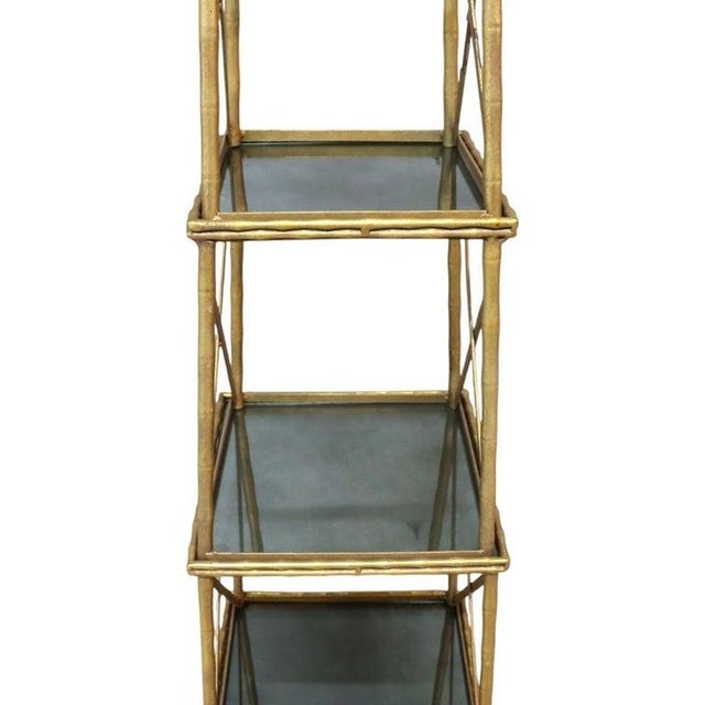 Brass Aesthetic Brass & Glass 5-Stack Nesting Side Stand Set 20thC For Sale - Image 8 of 8