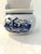 Charming vintage blue and white ceramic hanging wall pocket (believe it was originally a salt box as there looks like...
