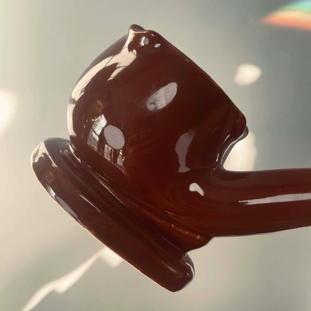 Vintage Mid-Century Modern Swank Oversize Ceramic Pipe Ashtray For Sale - Image 12 of 13