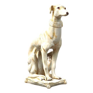 Ceramic Greyhound Sculpture, 1960s For Sale