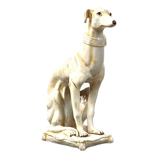 Ceramic Greyhound Sculpture, 1960s For Sale