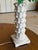 Vintage Italian Tole Palm Table Lamp With Sculptural White Ceramic Column Base For Sale - Image 10 of 12