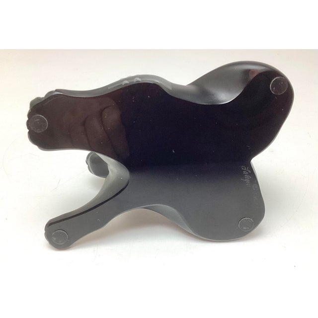 Glass Lalique France Black Panther Cubs For Sale - Image 7 of 7
