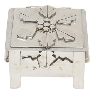 Modernist Stainless Steel Hinged Box by Stanley Scwarz, 1980's For Sale