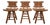 Mid-Century Victor Courtray Style Woven Swivel Dining Chairs - Set of 3 For Sale