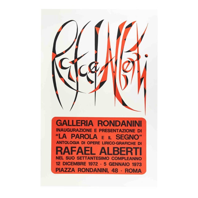 Rafael Alberti, The Word and the Sign, 1973, Lithograph For Sale