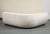 Textile 3-Piece Dining Banquette With Rounded Corner in Ivory Velvet For Sale - Image 7 of 9