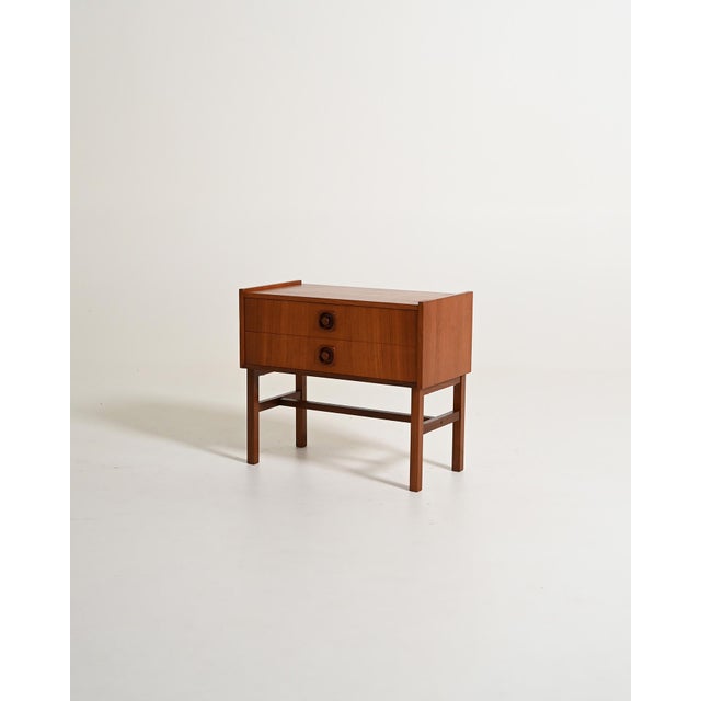 Scandinavian Bedside Table with Drawers, 1960s For Sale - Image 4 of 9