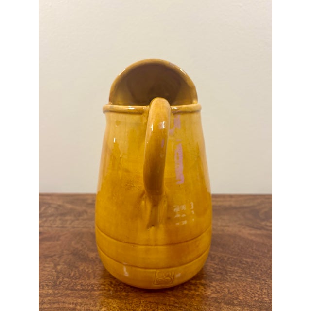 Biot Mid 20th Century French Biot Lion Head Ceramic Pitcher, Signed For Sale - Image 4 of 8