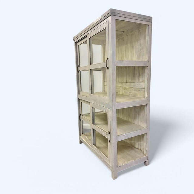 Large Vintage Indian Glazed Storage Cupboard For Sale - Image 5 of 10