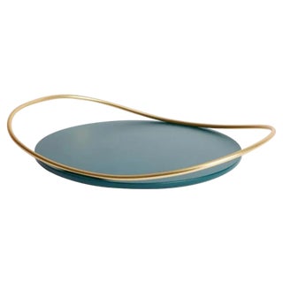 Petrol Green Touché B Tray by Mason Editions For Sale