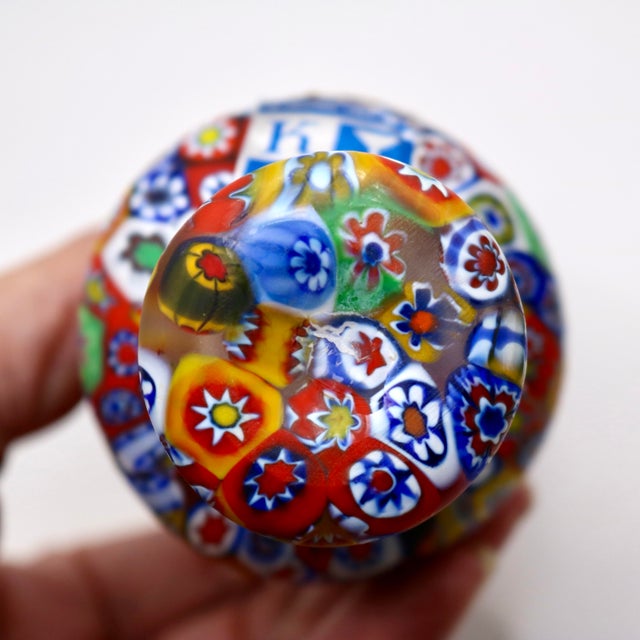 Glass 1950s Mid-Century Murano Millefiori Glass Perfume Bottle / Cruet With Stopper – Koscherak Brothers Import For Sale - Image 7 of 13