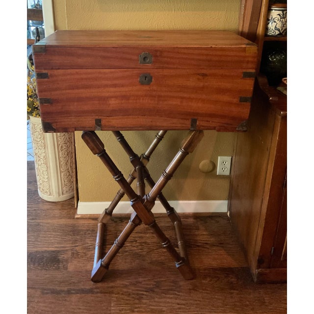 Late 19th Century Wooden Captain’s Trunk With Brass Fittings For Sale - Image 11 of 12
