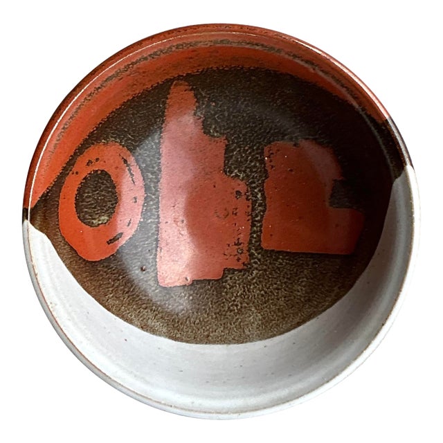 Vintage Boho Original Studio Pottery Bowl For Sale