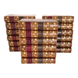 Antique Leather Bound Balzac Books, Set 18 For Sale