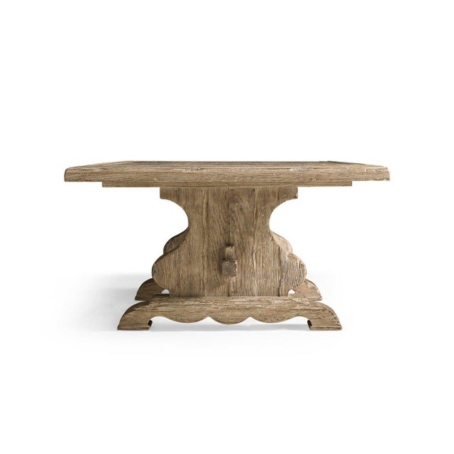 Rustic Farmhouse Trestle Coffee Table For Sale In Greensboro - Image 6 of 12