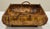 Late 20th Century Vintage Burnt Tortoise Shell Rattan Basket Tray For Sale - Image 5 of 12